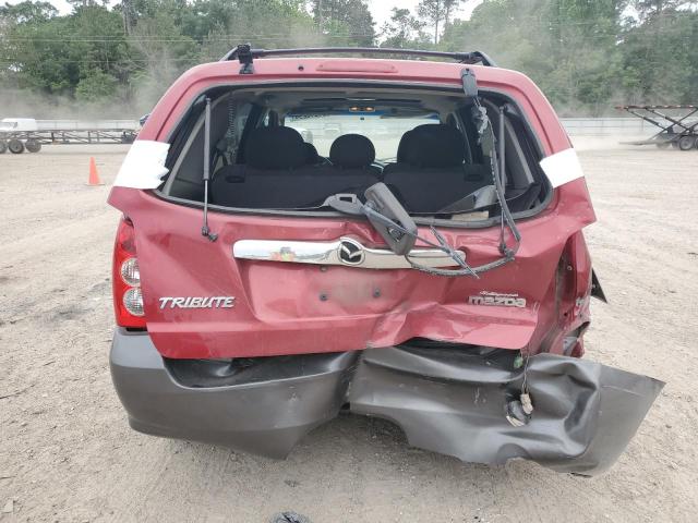 4F2YZ04115KM29574 - 2005 MAZDA TRIBUTE S RED photo 6