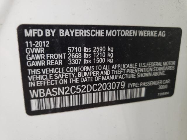 WBASN2C52DC203079 - 2013 BMW 535 IGT WHITE photo 12