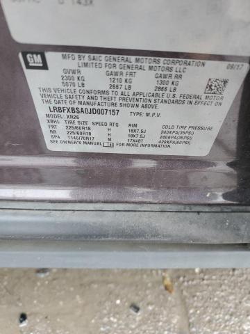 LRBFXBSA0JD007157 - 2018 BUICK ENVISION PREFERRED GRAY photo 13