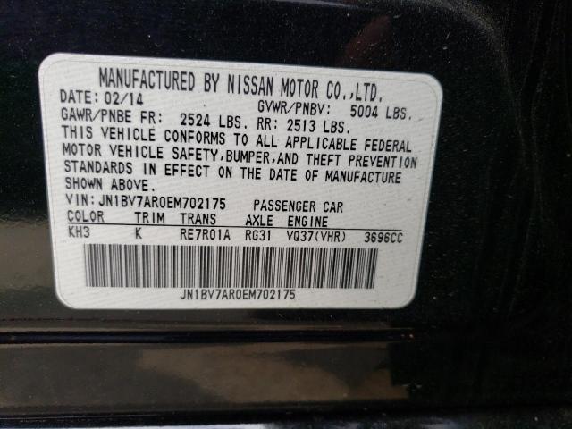 JN1BV7AR0EM702175 - 2014 INFINITI Q50 BASE BLACK photo 13