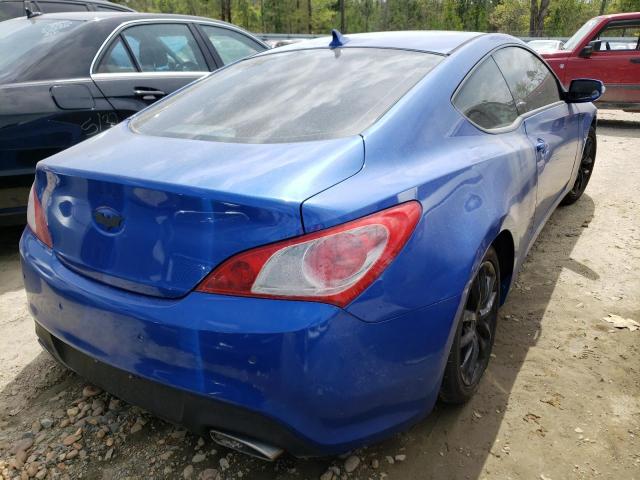 KMHHU6KH9AU004762 - 2010 HYUNDAI GENESIS CO 3.8L BLUE photo 4