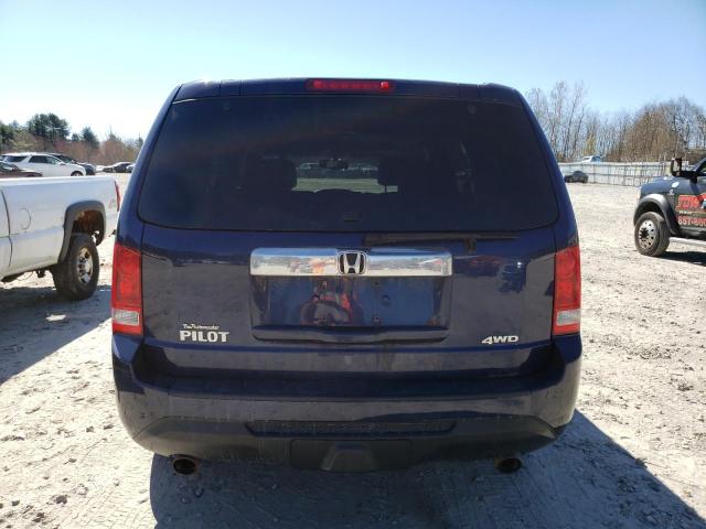 5FNYF4H54DB077325 - 2013 HONDA PILOT EXL BLUE photo 6