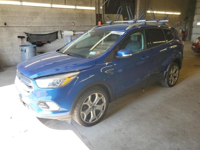 1FMCU9J96HUB50598 - 2017 FORD ESCAPE TITANIUM BLUE photo 1