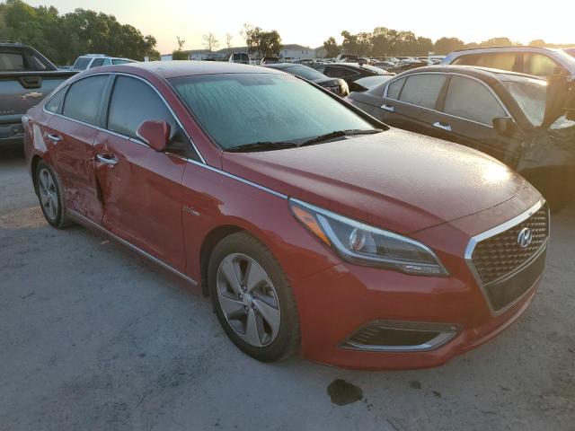 KMHE34L17GA033666 - 2016 HYUNDAI SONATA HYBRID RED photo 4