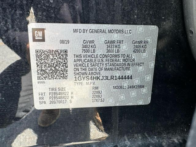 1GYS4HKJ3LR144444 - 2020 CADILLAC ESCALADE ESV LUXURY BLACK photo 13