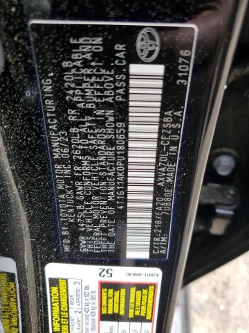 4T1G11AK0PU180659 - 2023 TOYOTA CAMRY SE NIGHT SHADE BLACK photo 13