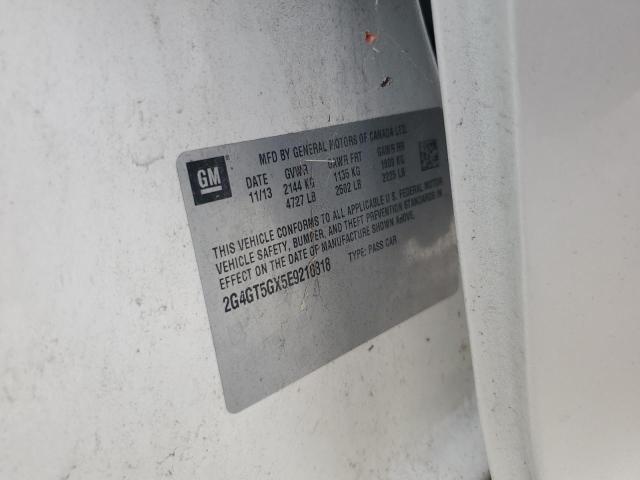 2G4GT5GX5E9210818 - 2014 BUICK REGAL GS WHITE photo 13