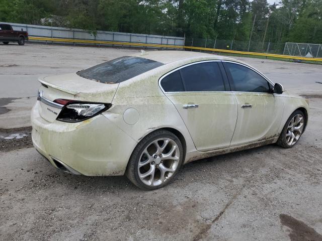 2G4GT5GX5E9210818 - 2014 BUICK REGAL GS WHITE photo 3