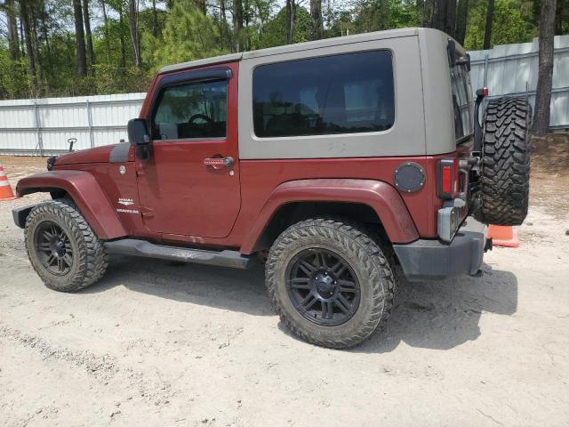 1J4AA5D19AL133223 - 2010 JEEP WRANGLER SAHARA BURGUNDY photo 2