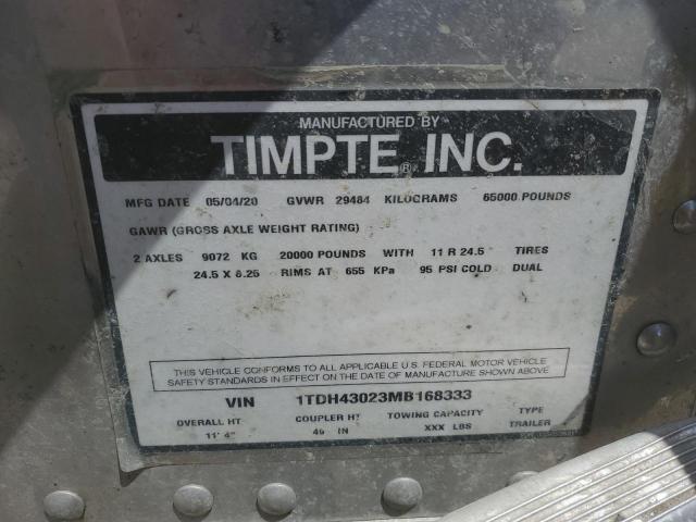 1TDH43023MB168333 - 2021 TIMP SEMI TRLR WHITE photo 10