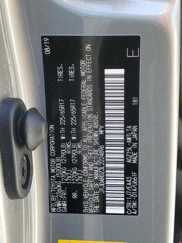 JTJDARDZ3L2224896 - 2020 LEXUS NX 300 SILVER photo 12