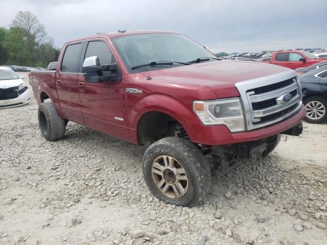 1FTFW1ET8DFA33946 - 2013 FORD F150 SUPERCREW RED photo 4