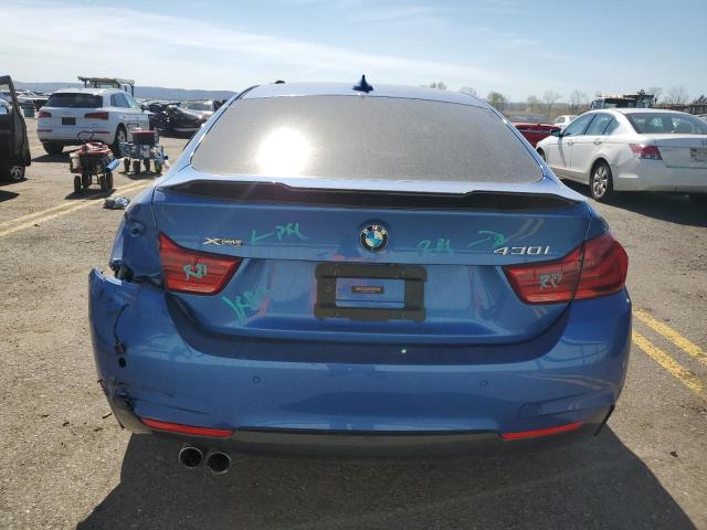 WBA4J3C52JBL04490 - 2018 BMW 430XI GRAN COUPE BLUE photo 6
