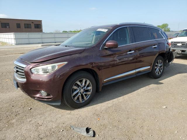 5N1AL0MM9DC328722 - 2013 INFINITI JX35 BURGUNDY photo 1