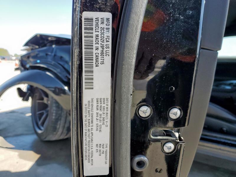 2C3CDZFJ9PH601715 - 2023 DODGE CHALLENGER R/T SCAT PACK BLACK photo 13