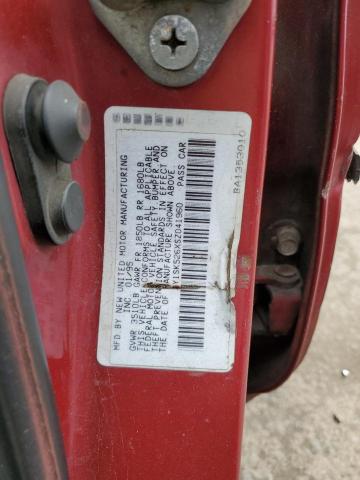 1Y1SK526XSZ041960 - 1995 GEO PRIZM BASE BURGUNDY photo 12