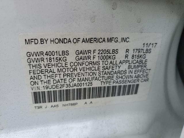 19UDE2F35JA001125 - 2018 ACURA ILX BASE WATCH PLUS WHITE photo 12