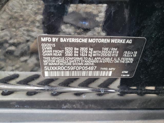 5UXKR0C59F0P05487 - 2015 BMW X5 XDRIVE35I BLACK photo 13
