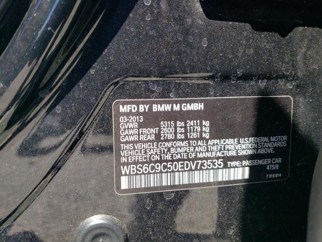 WBS6C9C50EDV73535 - 2014 BMW M6 GRAN COUPE BLACK photo 12