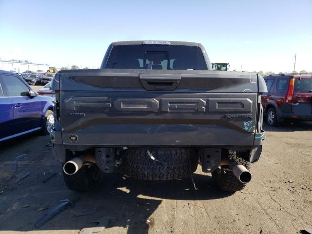 1FTFW1RG3JFB05130 - 2018 FORD F150 RAPTOR GRAY photo 6