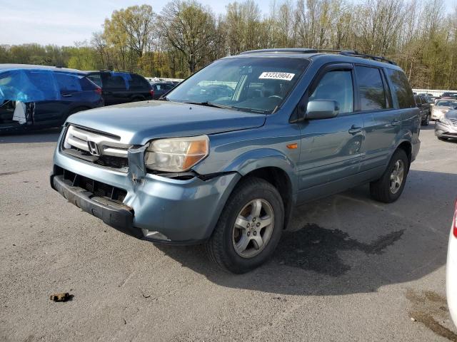 2HKYF18637H522506 - 2007 HONDA PILOT EXL BLUE photo 1