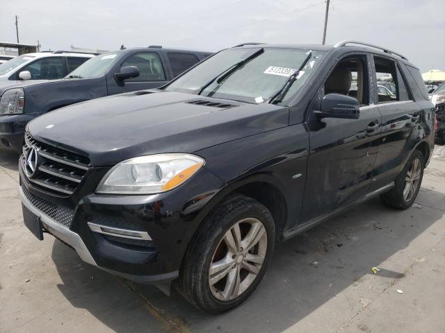 4JGDA5HB1CA017501 - 2012 MERCEDES-BENZ ML 350 4MATIC BLACK photo 1
