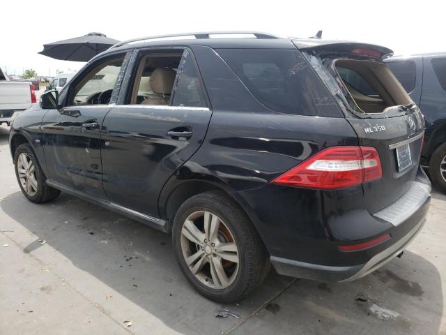 4JGDA5HB1CA017501 - 2012 MERCEDES-BENZ ML 350 4MATIC BLACK photo 2