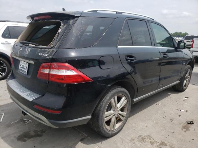 4JGDA5HB1CA017501 - 2012 MERCEDES-BENZ ML 350 4MATIC BLACK photo 3