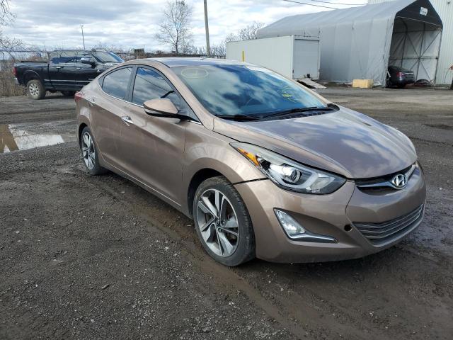 KMHDH4AHXEU190021 - 2014 HYUNDAI ELANTRA SE BEIGE photo 4