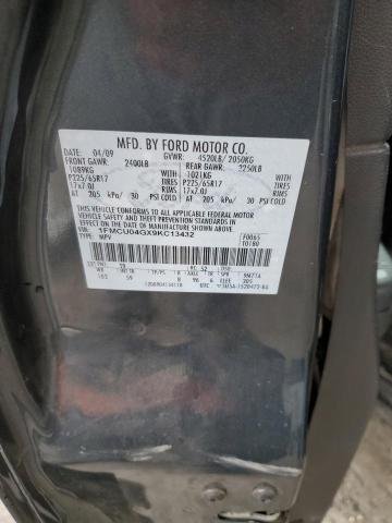 1FMCU04GX9KC13432 - 2009 FORD ESCAPE LIMITED GRAY photo 12