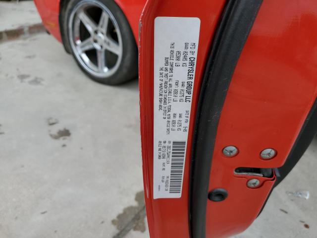 2B3CJ7DWXAH111414 - 2010 DODGE CHALLENGER SRT-8 红色 照片 12