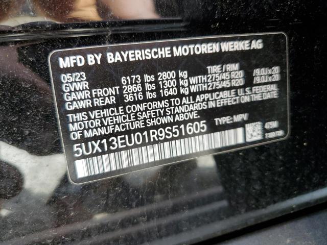 5UX13EU01R9S51605 - 2024 BMW X5 SDRIVE 40I BLACK photo 13
