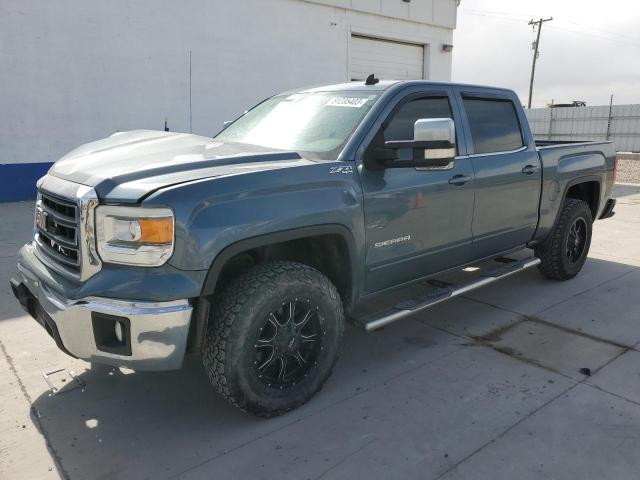 3GTU2UECXEG355816 - 2014 GMC SIERRA K1500 SLE BLUE photo 1