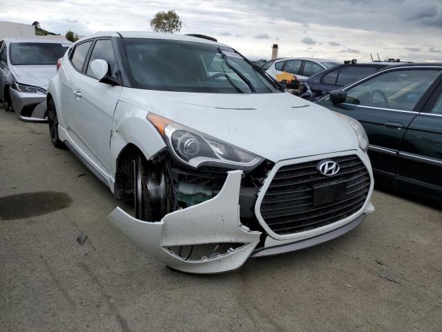 KMHTC6AE2EU206272 - 2014 HYUNDAI VELOSTER TURBO WHITE photo 4