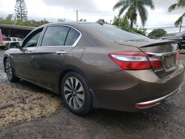 JHMCR6F54HC013125 - 2017 HONDA ACCORD HYBRID EXL BROWN photo 2