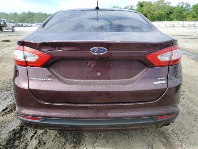 3FA6P0HR0DR204401 - 2013 FORD FUSION SE BURGUNDY photo 6