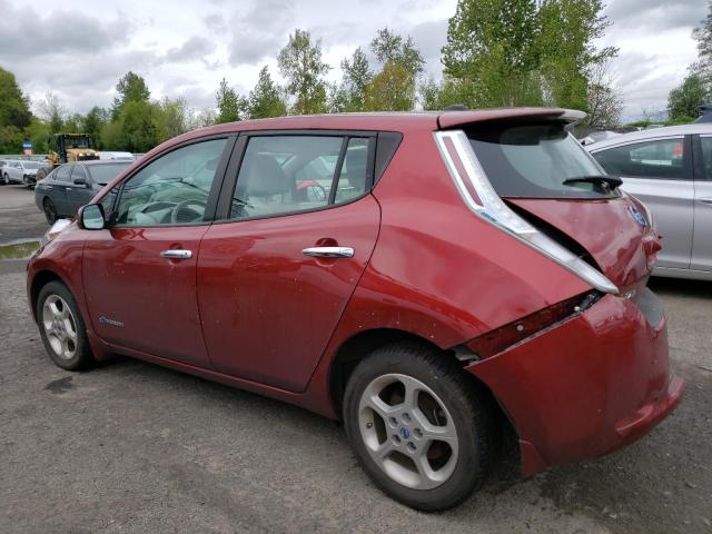 1N4AZ0CP1DC402803 - 2013 NISSAN LEAF S RED photo 2