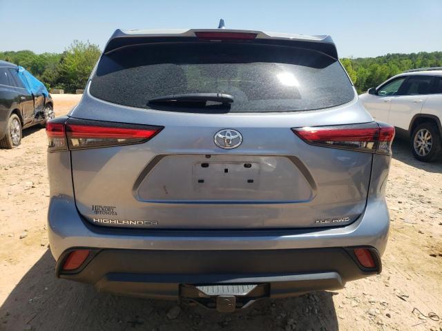 5TDHZRBH0MS078670 - 2021 TOYOTA HIGHLANDER XLE SILVER photo 6