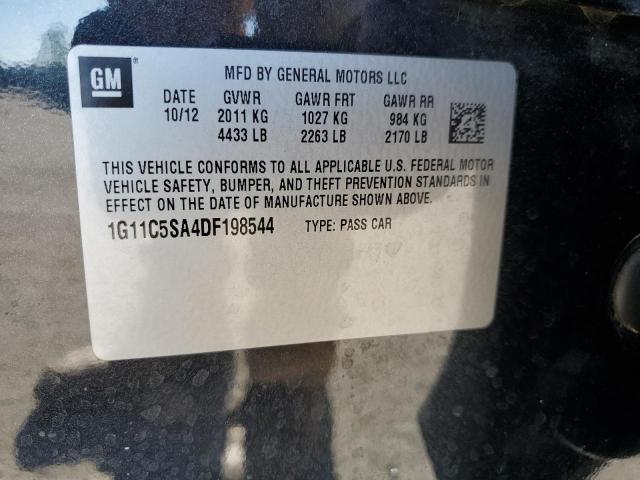1G11C5SA4DF198544 - 2013 CHEVROLET MALIBU 1LT 黑色 照片 12