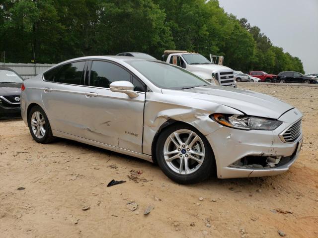 3FA6P0LU0JR171083 - 2018 FORD FUSION SE HYBRID SILVER photo 4