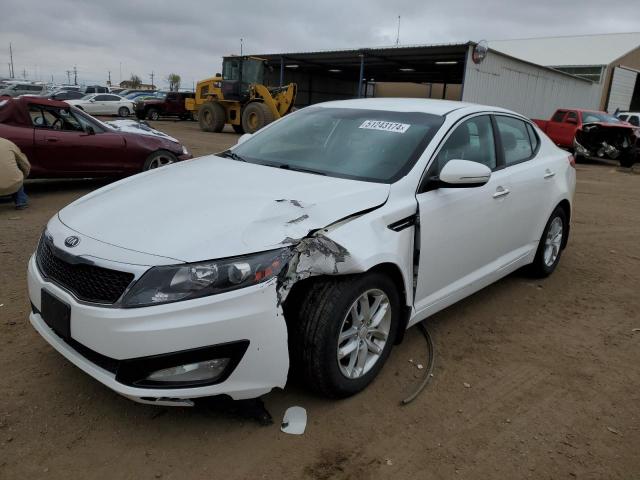 KNAGM4A78D5347815 - 2013 KIA OPTIMA LX WHITE photo 1