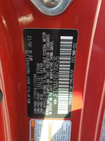 JF1ZNAA19D2704526 - 2013 TOYOTA SCION FR-S 红色 照片 12