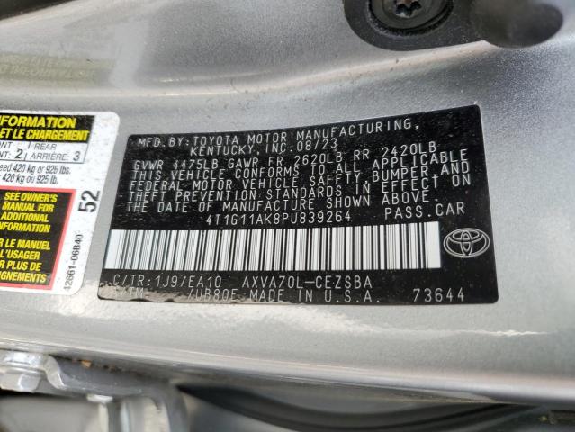 4T1G11AK8PU839264 - 2023 TOYOTA CAMRY SE NIGHT SHADE SILVER photo 12