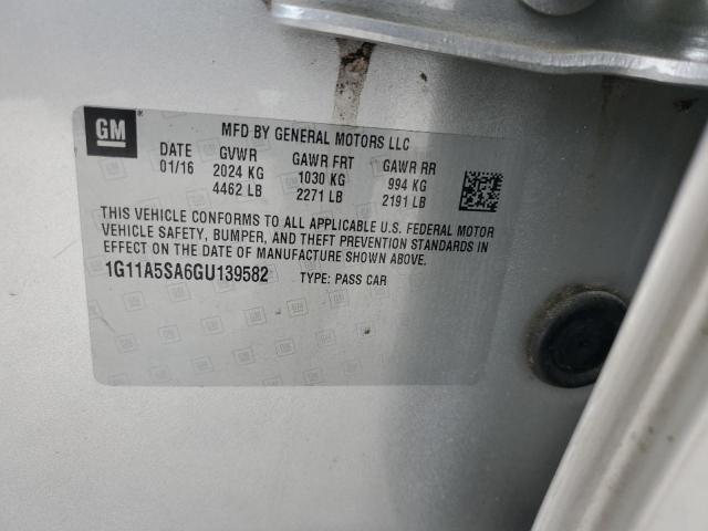 1G11A5SA6GU139582 - 2016 CHEVROLET MALIBU LIM LS 银色 照片 13
