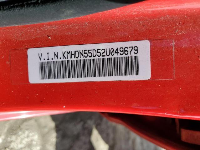 KMHDN55D52U049679 - 2002 HYUNDAI ELANTRA GLS RED photo 12