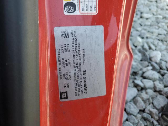 1G1FE1R70H0214895 - 2017 CHEVROLET CAMARO SS RED photo 12