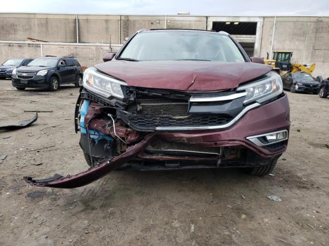 2HKRM4H77GH662742 - 2016 HONDA CR-V EXL BURGUNDY photo 5