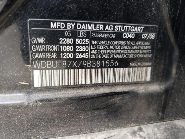 WDBUF87X79B381556 - 2009 MERCEDES-BENZ E 350 4MATIC BLACK photo 12