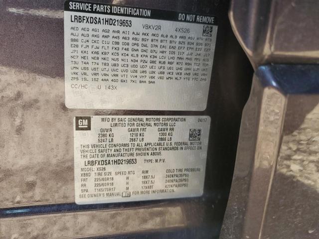 LRBFXDSA1HD219653 - 2017 BUICK ENVISION ESSENCE GRAY photo 14