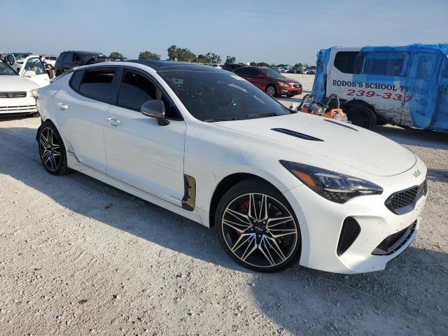 KNAE45LC6N6099504 - 2022 KIA STINGER GT1 WHITE photo 4